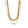 Wholesale Minimalist Geometric Stainless Steel 18K Gold Plated Electroplated Women's Clavicle Necklace