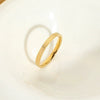 Wholesale Minimalist Geometric Stainless Steel 18K Gold Plated Stackable Ring For Women