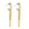 Wholesale Minimalist Geometric Stainless Steel 18K Gold Pvd Furnace Vacuum Real Gold Plated Tassel Earrings Unisex
