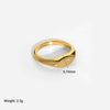 Wholesale Minimalist Geometric Stainless Steel 18K Goldplated Ring For Women