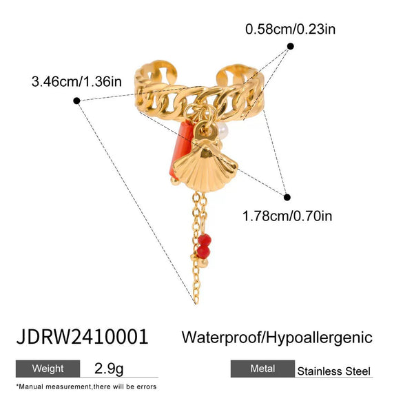 Wholesale Minimalist Geometric Stainless Steel Ring With 18K Gold Electroplating Hollow Twist And Adjustable Opening Design