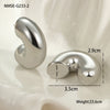 Wholesale Minimalist Geometric Stainless Steel Ushaped Electroplated Earrings For Women