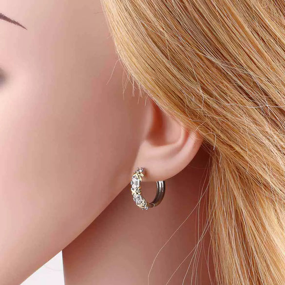 Wholesale Minimalist Geometric Star Copper Goldplated Women's Earrings