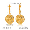 Wholesale Minimalist Geometric Star Shape Diamond Stainless Steel Earrings For Women