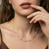 Wholesale Minimalist Geometric Starry Pearl Cross Chain Necklace For Women Made Of 925 Silver With Electroplating Design