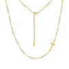 Wholesale Minimalist Geometric Starry Pearl Cross Chain Necklace For Women Made Of 925 Silver With Electroplating Design