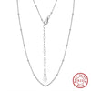 Wholesale Minimalist Geometric 925 Sterling Silver Necklace With Electroplating And 3 Bead Chain