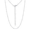 Wholesale Minimalist Geometric 925 Sterling Silver Necklace With Electroplating And 3 Bead Chain