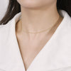 Wholesale Minimalist Geometric 925 Sterling Silver Necklace With Electroplating And 3 Bead Chain