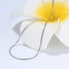 Wholesale Minimalist Geometric 925 Sterling Silver Round Snake Chain Necklace With Electroplating
