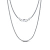 Wholesale Minimalist Geometric 925 Sterling Silver Round Snake Chain Necklace With Electroplating