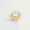 Wholesale Minimalist Geometric Tie Pattern Copper Ring For Women