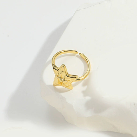 Wholesale Minimalist Geometric Tie Pattern Copper Ring For Women