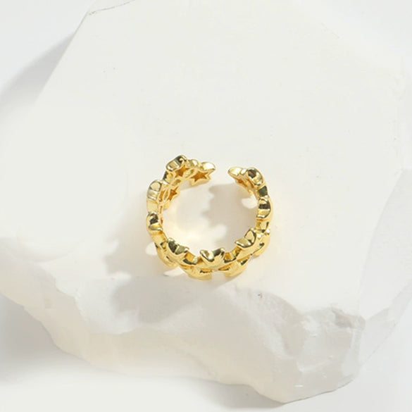 Wholesale Minimalist Geometric Tie Pattern Copper Ring For Women