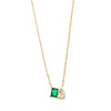 Wholesale Minimalist Geometric Titanium Steel Birthstone Horse Eye Pendant O Word Chain Necklace With Electroplating