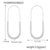 Wholesale Minimalist Geometric 316L Stainless Steel Earrings With Golden Pinshaped Ear Hook Electroplated 18K True Gold For Women