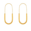 Wholesale Minimalist Geometric 316L Stainless Steel Earrings With Golden Pinshaped Ear Hook Electroplated 18K True Gold For Women