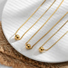 Wholesale Minimalist Geometric Titanium Steel Goldplated Women's Box Chain Necklace