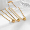 Wholesale Minimalist Geometric Titanium Steel Goldplated Women's Box Chain Necklace