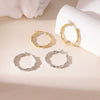 Wholesale Minimalist Geometric Titanium Steel Hoop Earrings With Electroplating Unisex Style