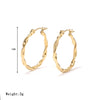 Wholesale Minimalist Geometric Titanium Steel Hoop Earrings With Electroplating Unisex Style