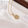 Wholesale Minimalist Geometric Titanium Steel Necklace With Box Chain And Pendant Electroplated Design For Women