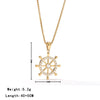 Wholesale Minimalist Geometric Titanium Steel Necklace With Box Chain And Pendant Electroplated Design For Women