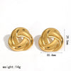 Wholesale Minimalist Geometric Twisted Stainless Steel 18K Gold Plated Earrings For Women