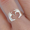 Wholesale Minimalist Heart Shape Copper Ring Electroplated For Couples