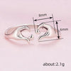 Wholesale Minimalist Heart Shape Copper Ring With Electroplating For Female