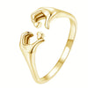 Wholesale Minimalist Heart Shape Copper Ring With Electroplating For Female
