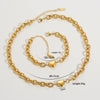 Wholesale Minimalist Heart Shape Stainless Steel Electroplated Ochain Bracelet Unisex