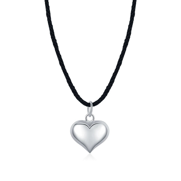 Wholesale Minimalist Heart Shape 925 Sterling Silver Pendant Clavicle Chain For Women With Diamond Design
