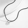 Wholesale Minimalist Heart Shape 925 Sterling Silver Pendant Clavicle Chain For Women With Diamond Design