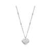 Wholesale Minimalist Heart Shape Titanium Steel Women's Necklace With Cross Chain And Electroplating Treatment