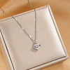 Wholesale Minimalist Heart Shape Titanium Steel Women's Necklace With Cross Chain And Electroplating Treatment