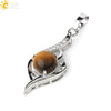 Wholesale Minimalist Heart Shaped Natural Crystal Stone And Zircon Silver Clavicle Pendant Necklace