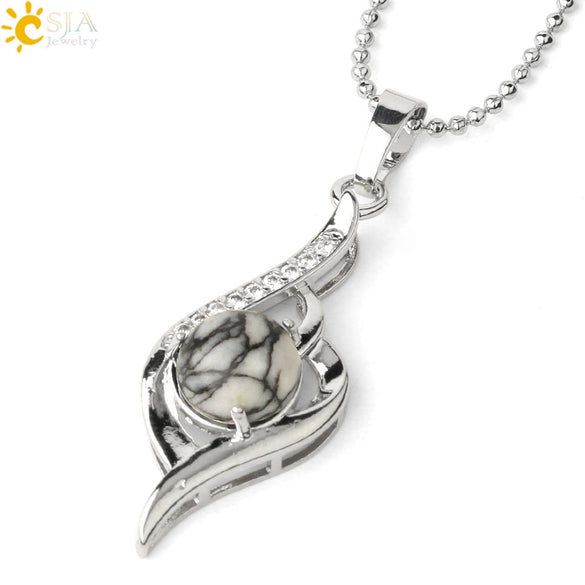 Wholesale Minimalist Heart Shaped Natural Crystal Stone And Zircon Silver Clavicle Pendant Necklace