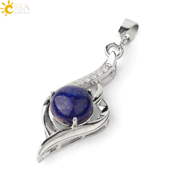 Wholesale Minimalist Heart Shaped Natural Crystal Stone And Zircon Silver Clavicle Pendant Necklace