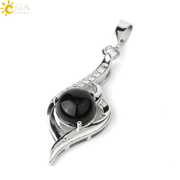Wholesale Minimalist Heart Shaped Natural Crystal Stone And Zircon Silver Clavicle Pendant Necklace