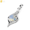 Wholesale Minimalist Heart Shaped Natural Crystal Stone And Zircon Silver Clavicle Pendant Necklace
