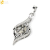 Wholesale Minimalist Heart Shaped Natural Crystal Stone And Zircon Silver Clavicle Pendant Necklace
