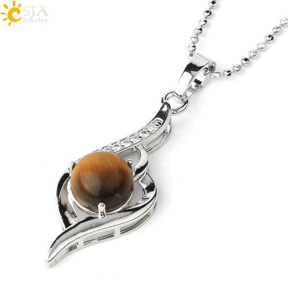Wholesale Minimalist Heart Shaped Natural Crystal Stone And Zircon Silver Clavicle Pendant Necklace