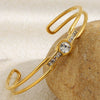 Wholesale Minimalist Highend Stainless Steel 18K Goldplated Geometric Doublelayer Line Bracelet For Office Ladies