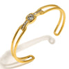 Wholesale Minimalist Highend Stainless Steel 18K Goldplated Geometric Doublelayer Line Bracelet For Office Ladies