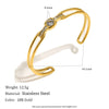 Wholesale Minimalist Highend Stainless Steel 18K Goldplated Geometric Doublelayer Line Bracelet For Office Ladies