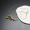 Wholesale Minimalist Hiphop Hornshaped Real Gold Plated Titanium Steel Snake Bone Chain Necklace For Women
