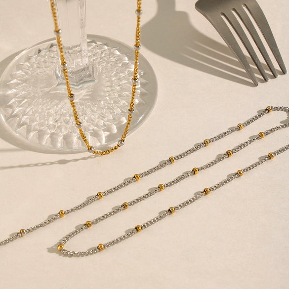 Wholesale Minimalist Ins Style Geometric Stainless Steel Oshaped Clavicle Chain Necklace For Women With Pvd Furnace Vacuum Real Gold Plating