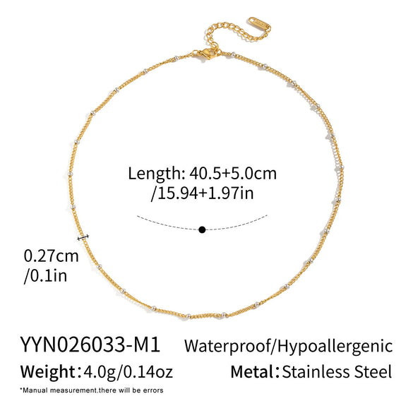 Wholesale Minimalist Ins Style Geometric Stainless Steel Oshaped Clavicle Chain Necklace For Women With Pvd Furnace Vacuum Real Gold Plating