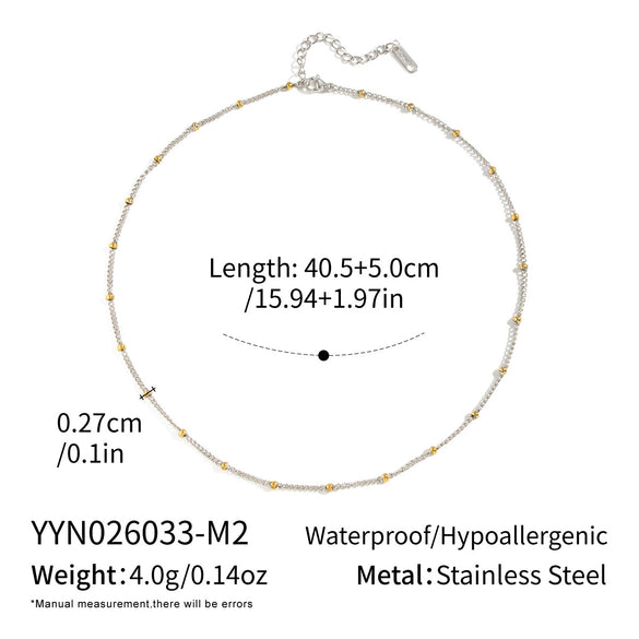 Wholesale Minimalist Ins Style Geometric Stainless Steel Oshaped Clavicle Chain Necklace For Women With Pvd Furnace Vacuum Real Gold Plating